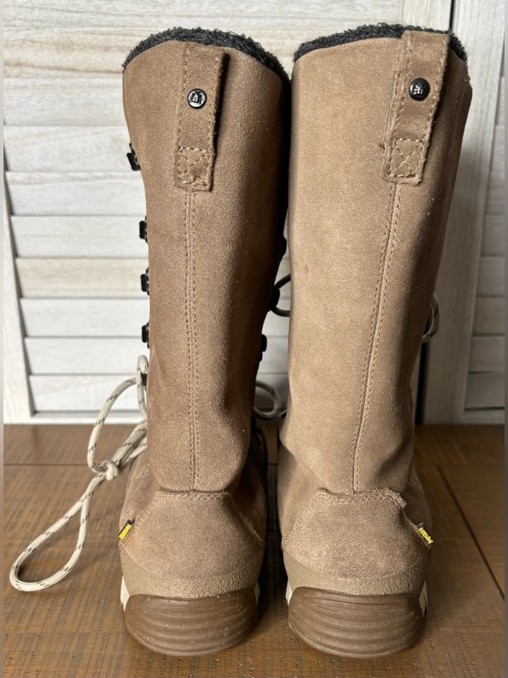 Icebug Eir-L Woolpower Merino Wool Suede Tall Winter Boots Beige Size 6.5